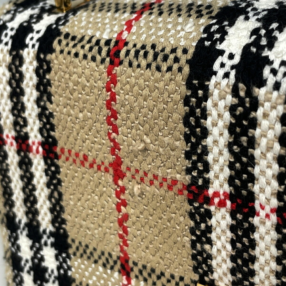 Burberry Laura Chain Shoulder Bag TB Check Beige - Picture 4 of 7